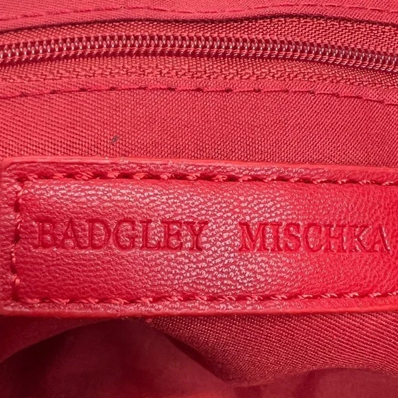 BADGLEY MISCHKA LOGO CROSSBODY BAG RED NEW WITH TAGS - Picture 10 of 14